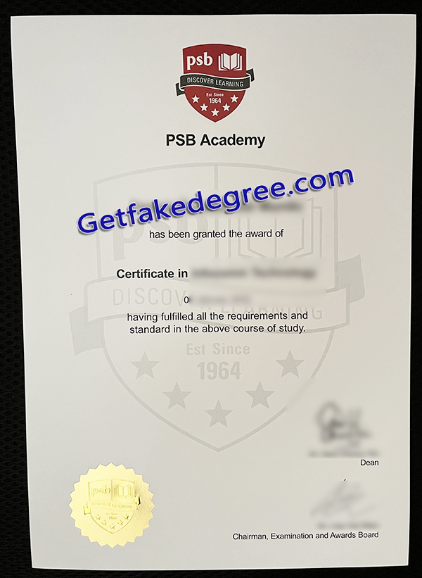 PSB Academy degree, fake PSB Academy diploma