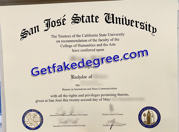 SJSU fake degree, San José State University diploma