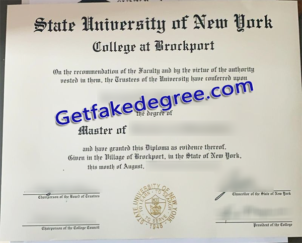 SUNY diploma, fake SUNY Brockport degree