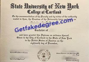 buy fake SUNY Cortland diploma