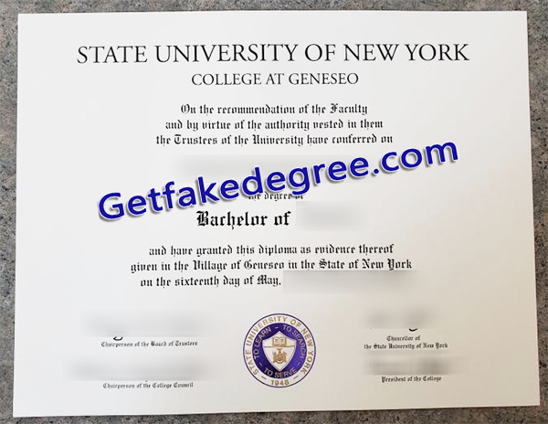 SUNY Geneseo diploma, SUNY Geneseo fake degree