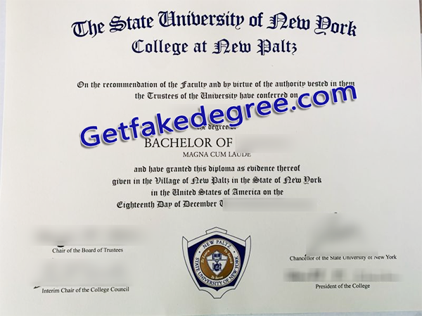 SUNY New Paltz diploma, fake SUNY New Paltz certificate