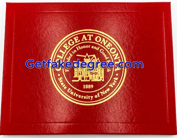 Fake SUNY degree, SUNY Oneonta diploma cover