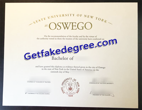 SUNY diploma, SUNY Oswego fake degree 