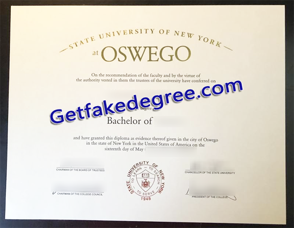 SUNY diploma, SUNY Oswego fake degree