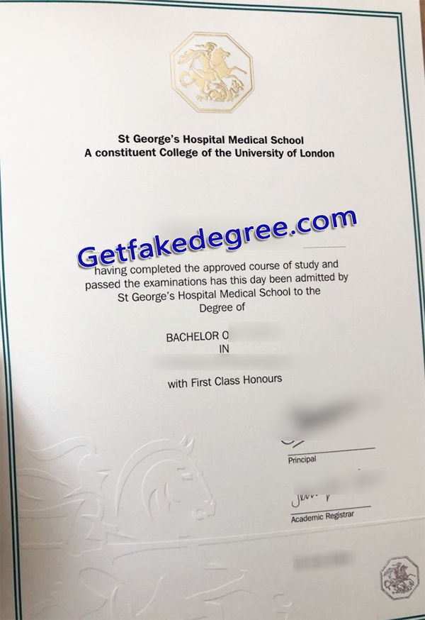 University of London diploma, fake St George's University of London degree