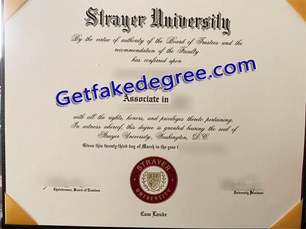 Strayer University diploma, fake Strayer University degree