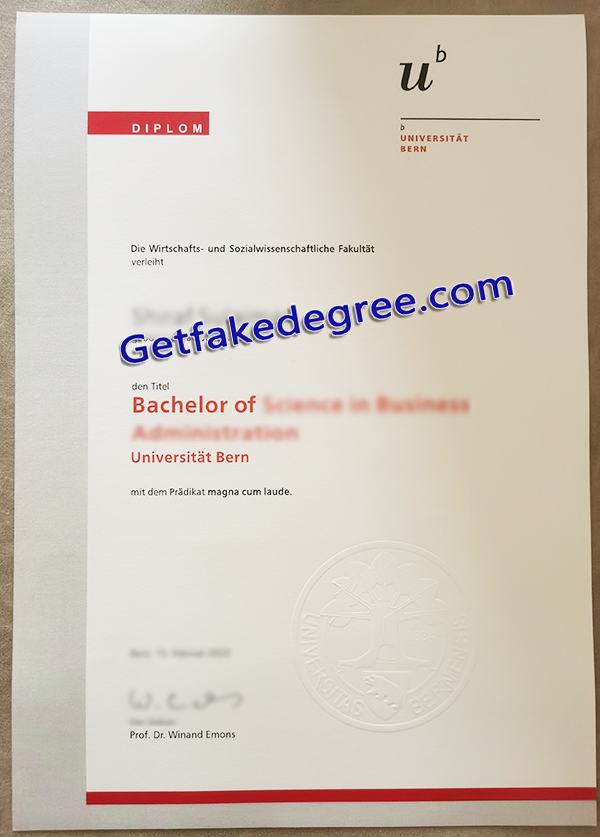 Universität Bern diploma, University of Bern degree 