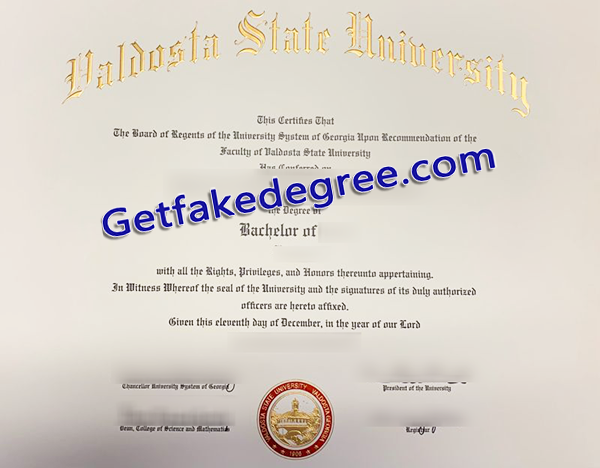 VSU degree, Valdosta State University diploma