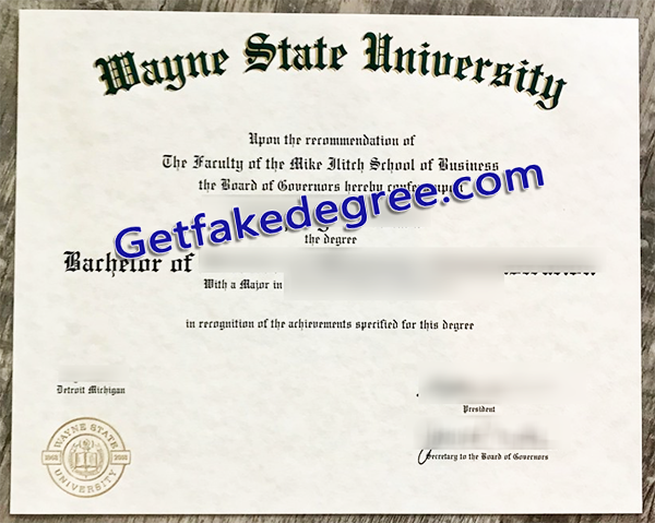 WSU degree, Wayne State University diploma
