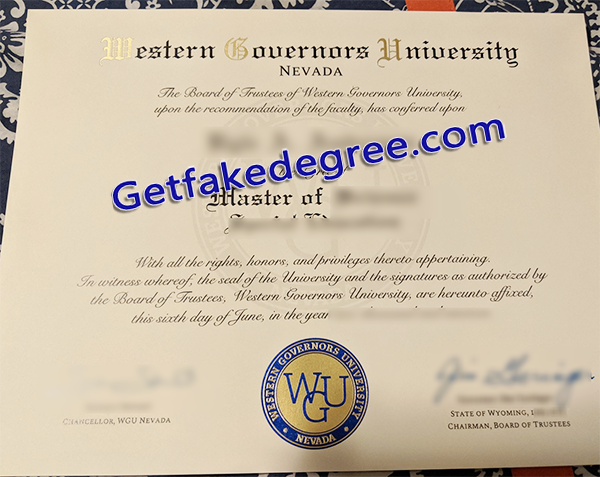 WGU degree, Western Governors University diploma