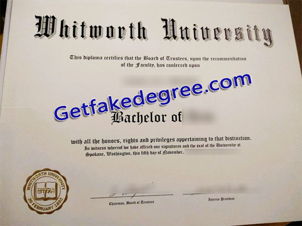 Whitworth University degree, Whitworth University diploma