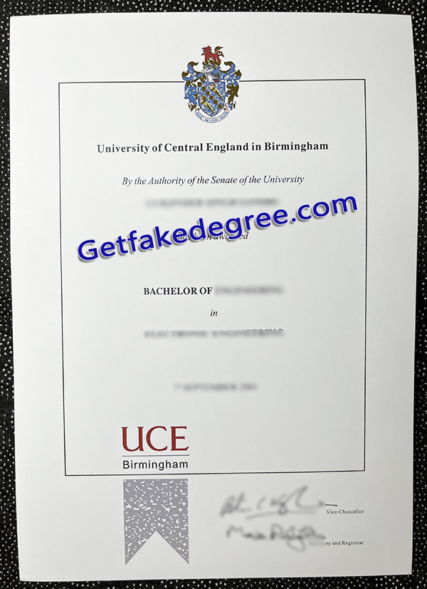 UCE diploma, University of Central England degree