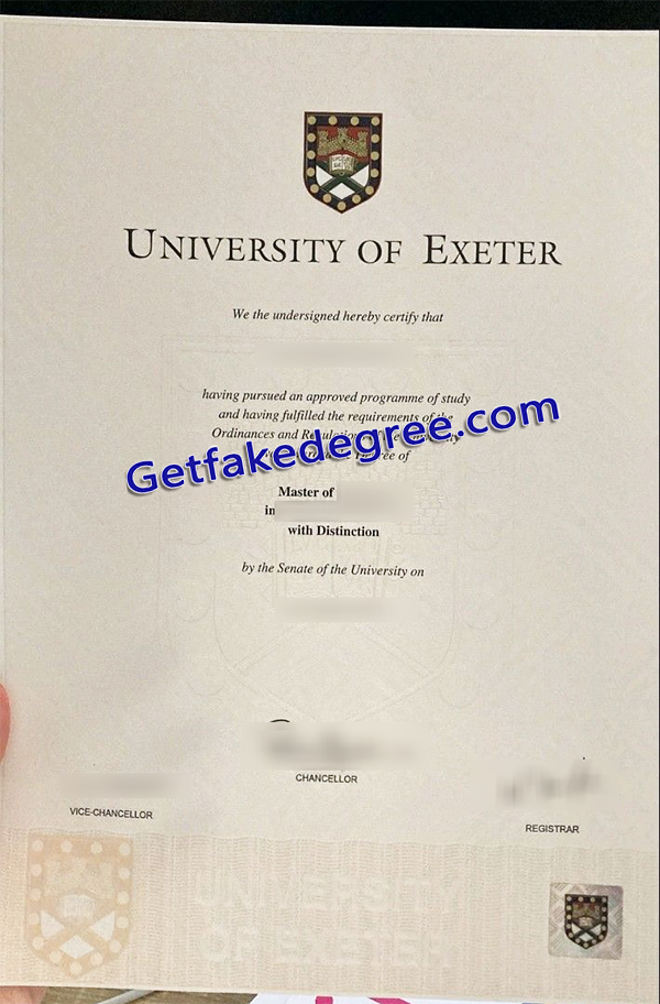 University of Exeter degree, University of Exeter diploma