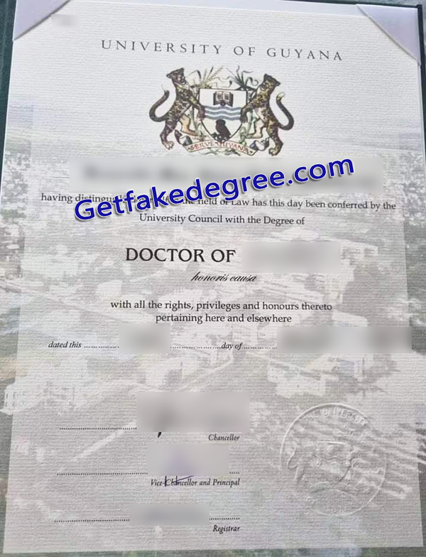 University of Guyana diploma, University of Guyana degree