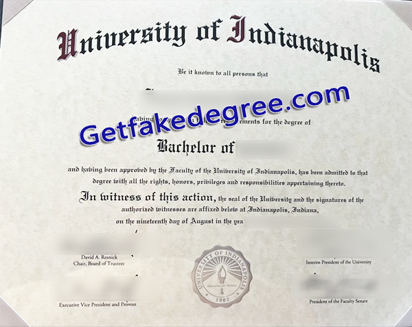 University of Indianapolis diploma, University of Indianapolis degree