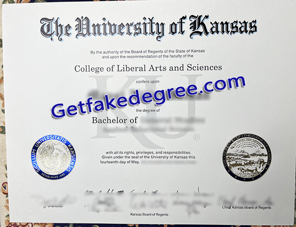 University of Kansas diploma, University of Kansas degree