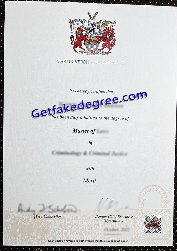 University of Lancaster degree, University of Lancaster diploma