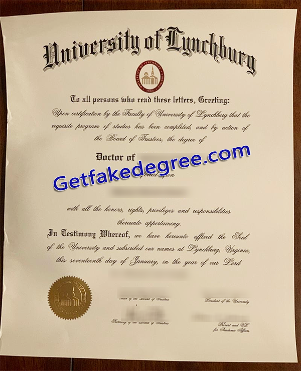University of Lynchburg degree, University of Lynchburg diploma