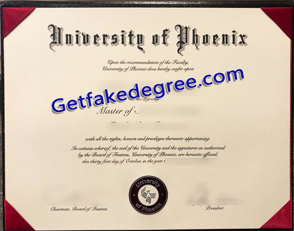 University of Phoenix diploma, University of Phoenix degree
