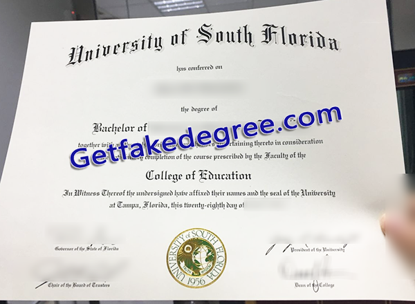 USF diploma, University of South Florida degree