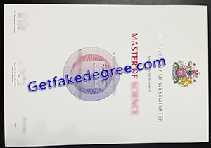 buy fake University of Westminster diploma
