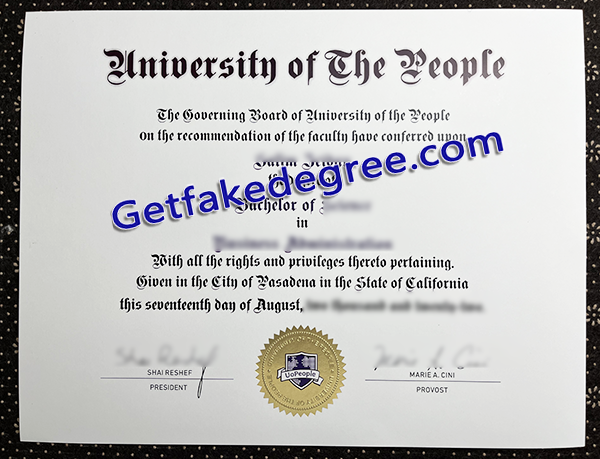 UoPeople degree, University of The People diploma
