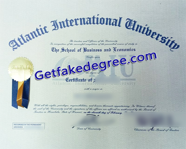 AIU degree, Atlantic International University diploma