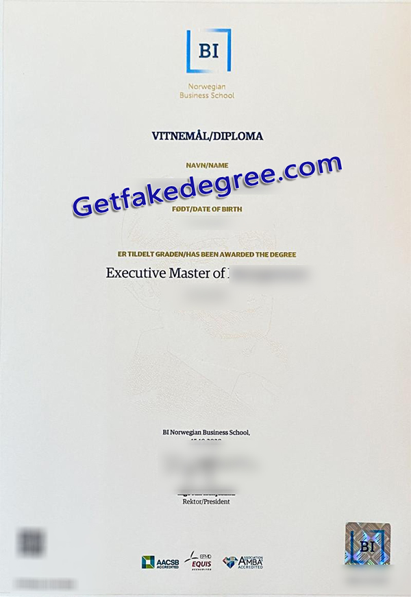 BI School degree, BI Norwegian Business School diploma