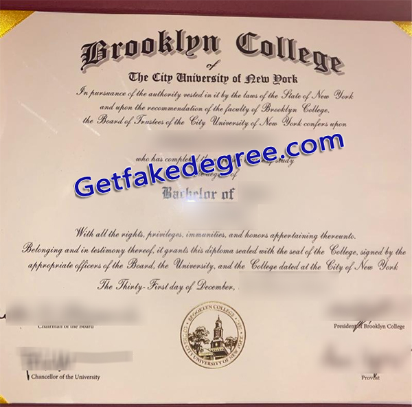 CUNY degree, Brooklyn College diploma