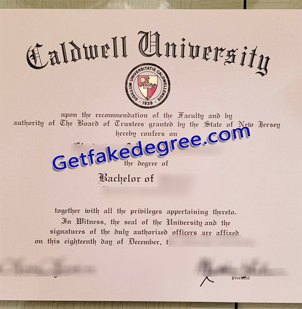 Caldwell University degree, Caldwell University diploma