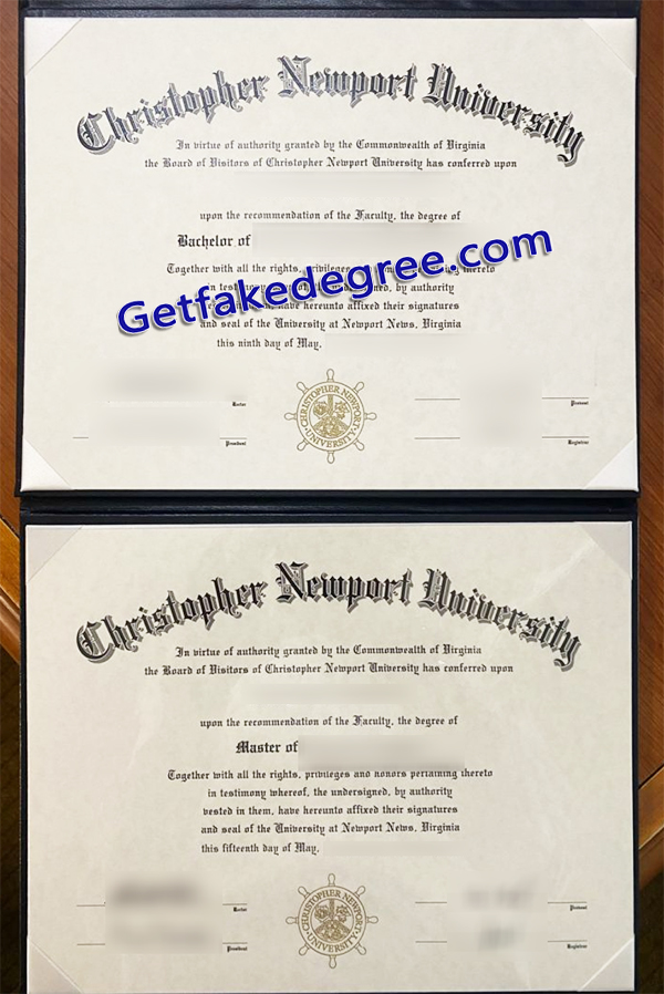 Christopher Newport University diploma, Christopher Newport University degree