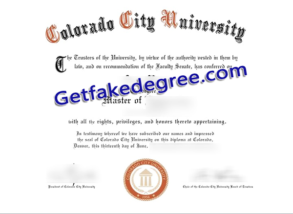 Colorado City University degree, Colorado City University diploma
