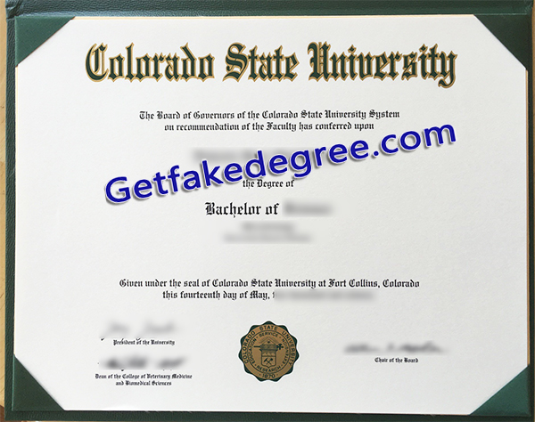Colorado State University degree, Colorado State University diploma
