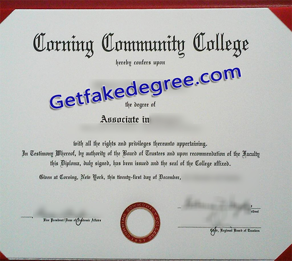 Corning Community College diploma, SUNY Corning CC degree