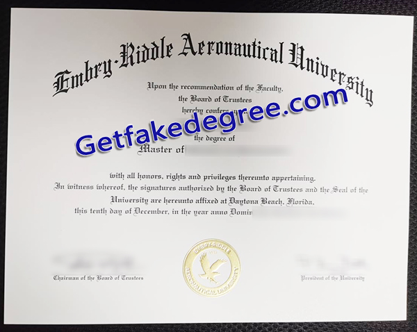 Embry-Riddle Aeronautical University degree, ERAU diploma