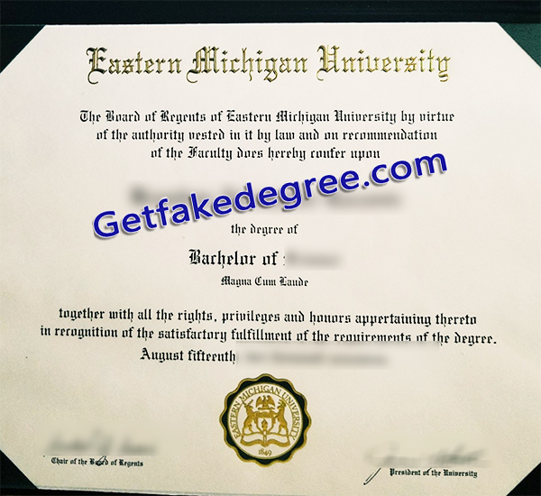 Eastern Michigan University degree, Eastern Michigan University diploma