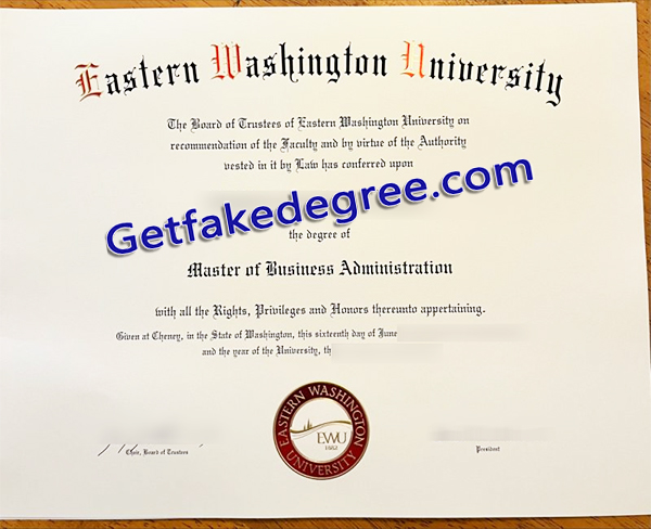 Eastern Washington University degree, Eastern Washington University diploma