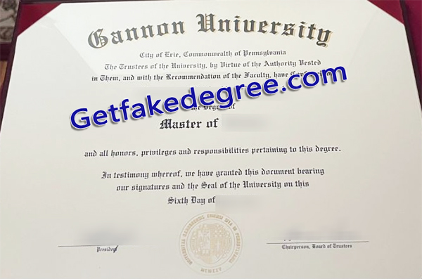 Gannon University diploma, Gannon University degree