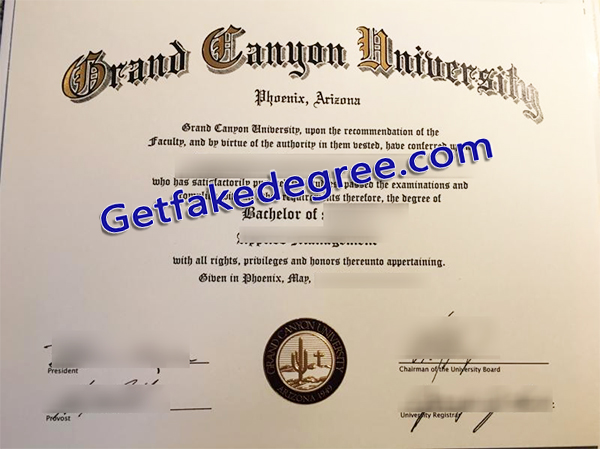 Grand Canyon University degree, Grand Canyon University diploma