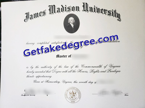 JMU degree, James Madison University diploma