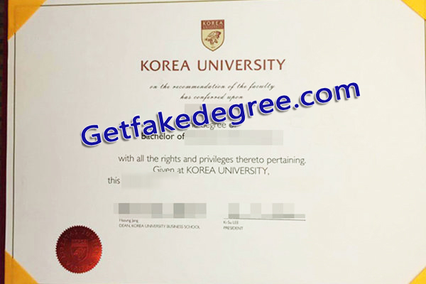 Korea University degree, Korea University diploma