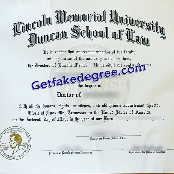 LMU degree, Lincoln Memorial University diploma