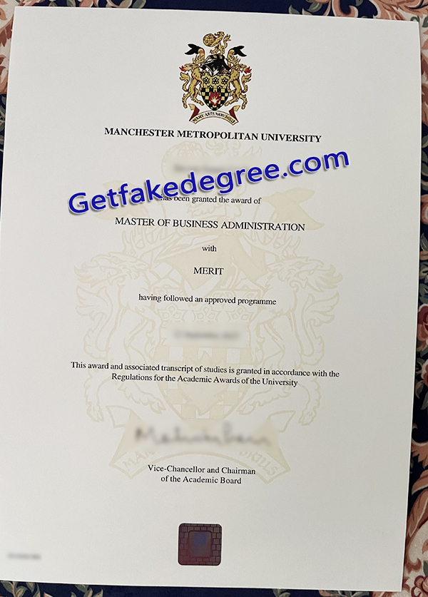 MMU degree, Manchester Metropolitan University diploma