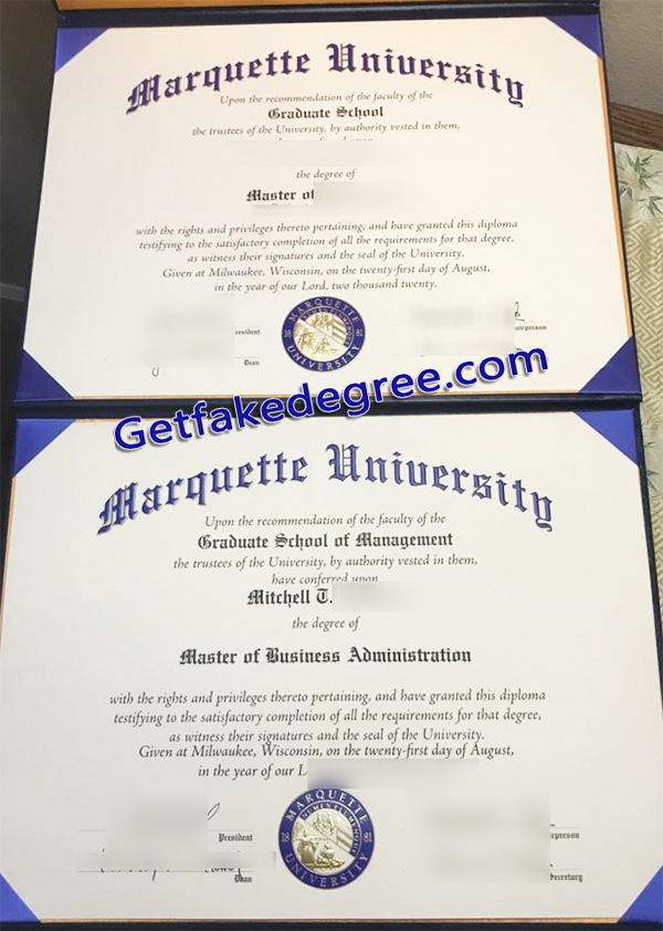 Marquette University degree, Marquette University certificate