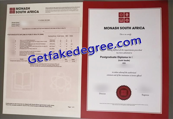 Monash South Africa degree, IIE MSA diploma