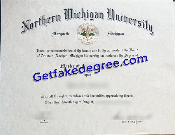 Northern Michigan University diploma, Northern Michigan University degree