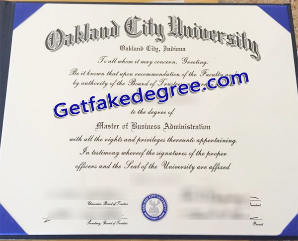 Oakland City University diploma, Oakland City University degree