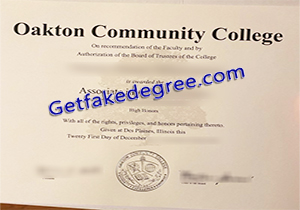 buy fake Oakton Community College diploma