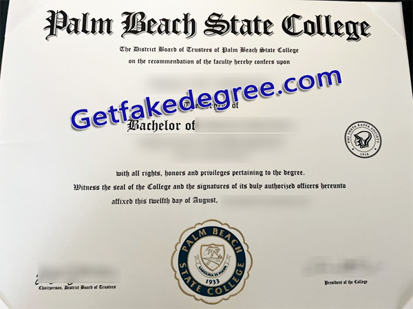Palm Beach State College degree, PBSC diploma